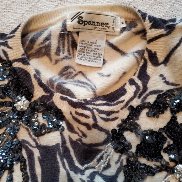 Spanner Vintage Sweater with silver / black sequin - Picture 9 of 9